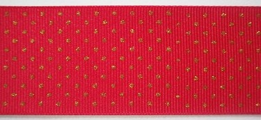 Red/Irid./Gold 1 1/2" Grosgrain