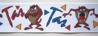 Tasmanian Devil 1 1/2" Grosgrain Ribbon