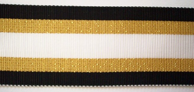 Black/Gold/Bone 1 1/2" Ribbon