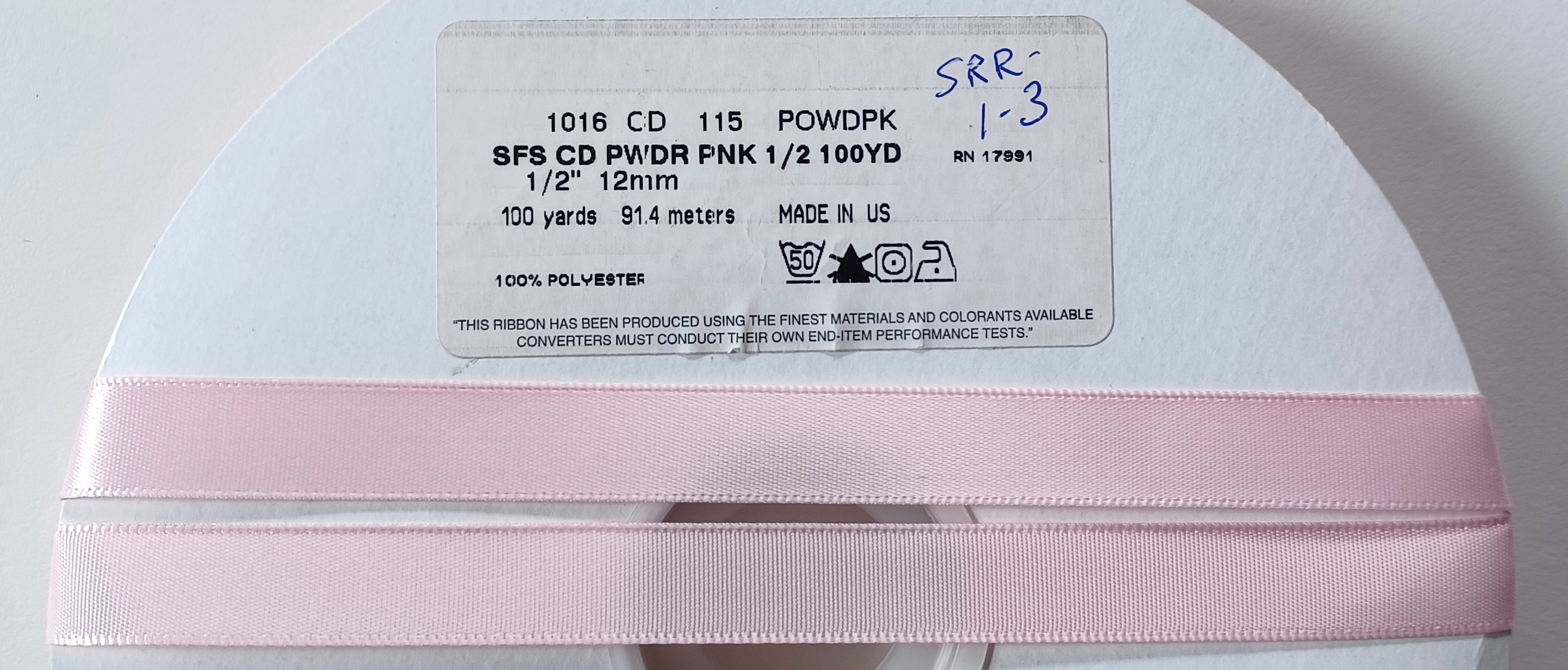 Powder Pink 1/2" Satin Ribbon