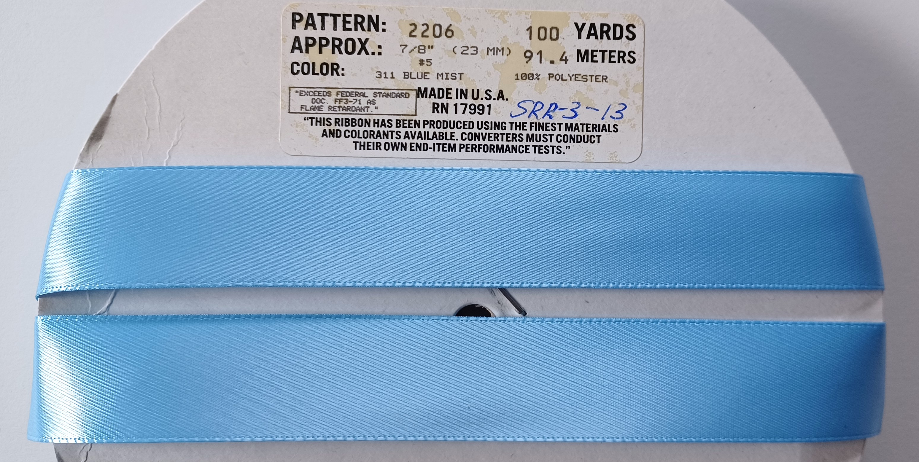 Blue Mist 7/8" Satin Ribbon