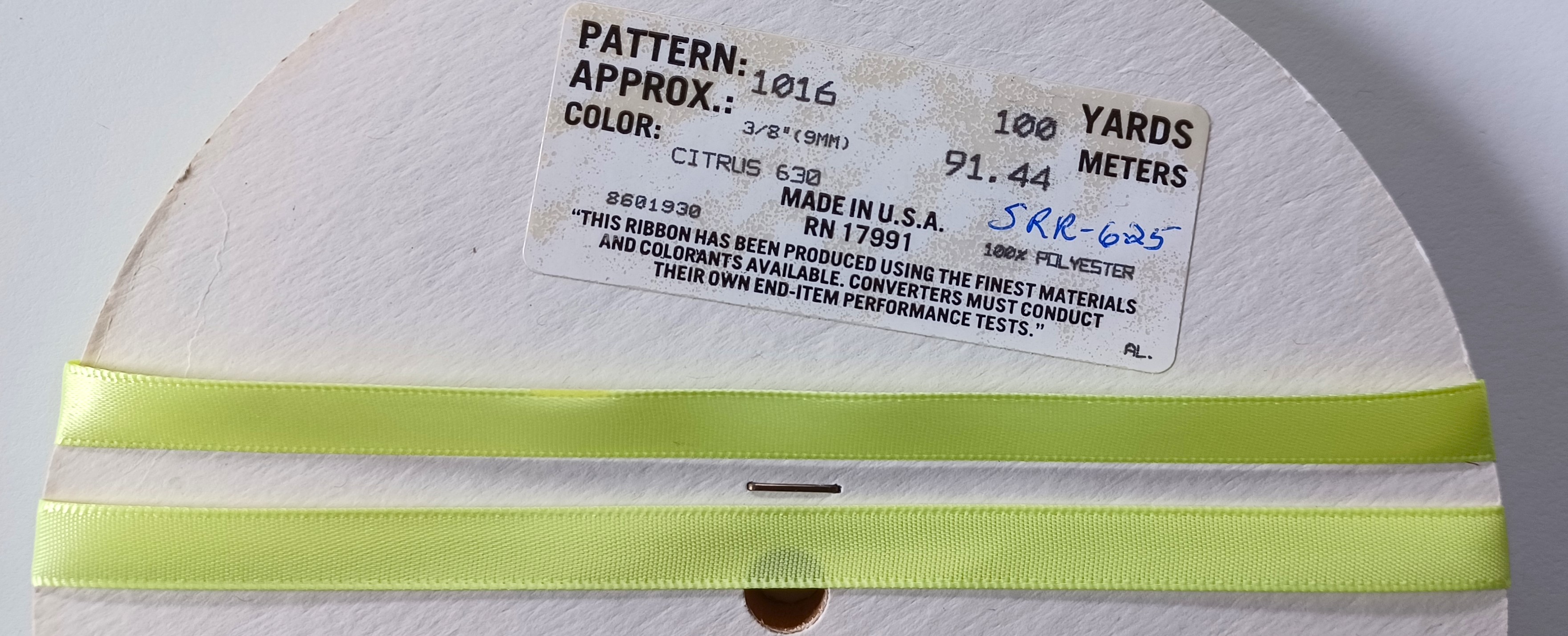 Citrus 3/8" SF Satin Ribbon