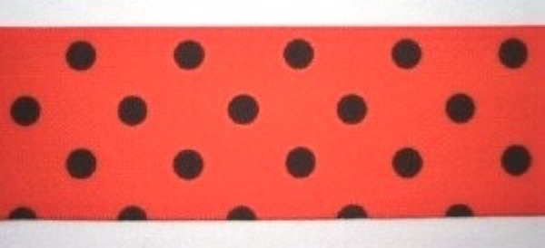 Orange/Black 1 1/2" Satin Ribbon