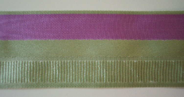 Sage/Lavender Moire 1 1/2" Soft Poly Ribbon