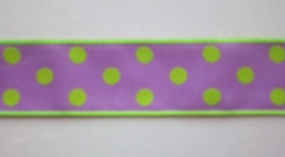 Grape Ice/Lime Dot 7/8" Ribbon