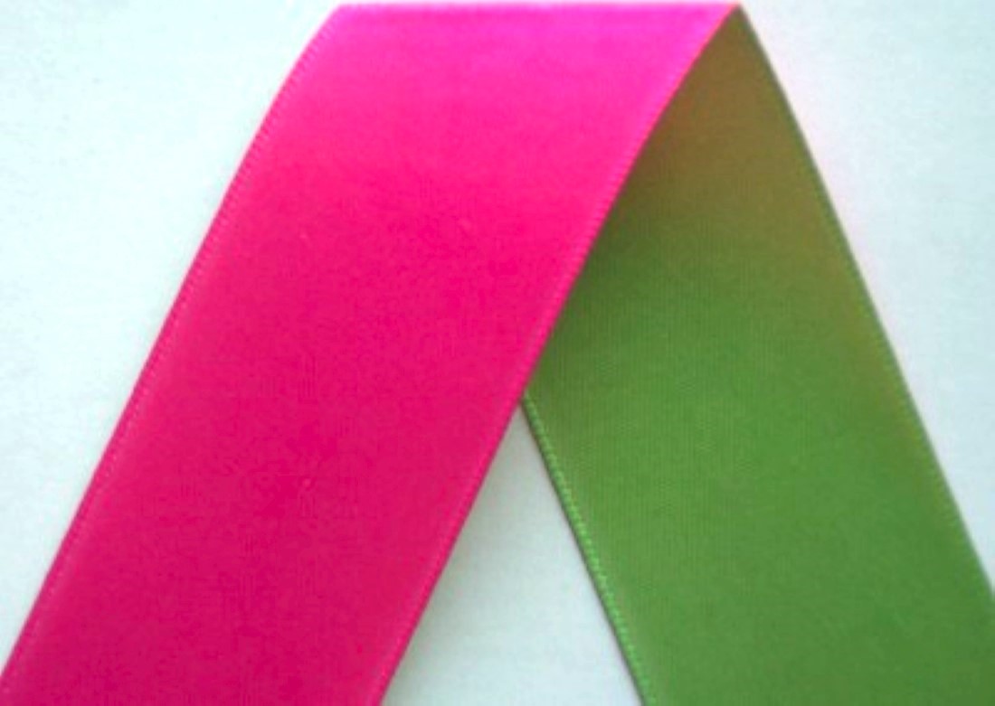 Lime/Shocking 1 1/2" Satin Ribbon