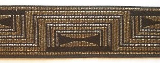 Black/Gold/Silver 1 5/16" Jacquard