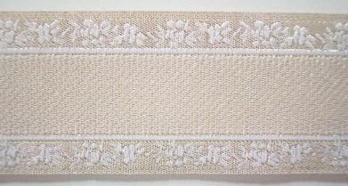 Antique White/Gold 1 5/8" Jacquard