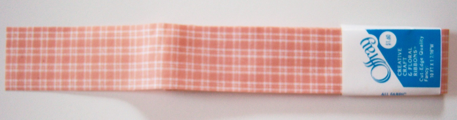 Offray Salmon Plaid 1 7/16" Ribbon