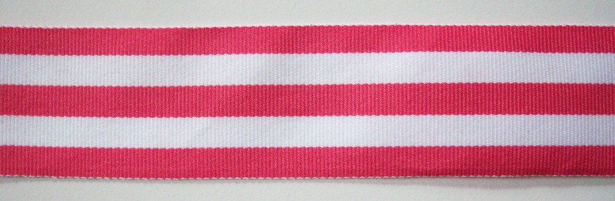 Strawberry/White 1 1/2" Grosgrain Ribbon