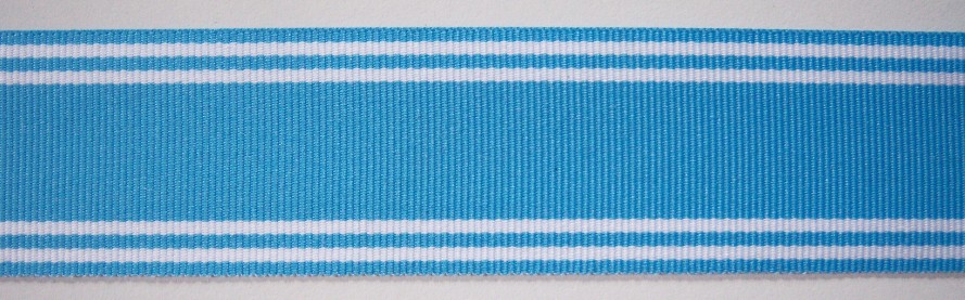 Blue/White 1 3/8" Grosgrain Ribbon