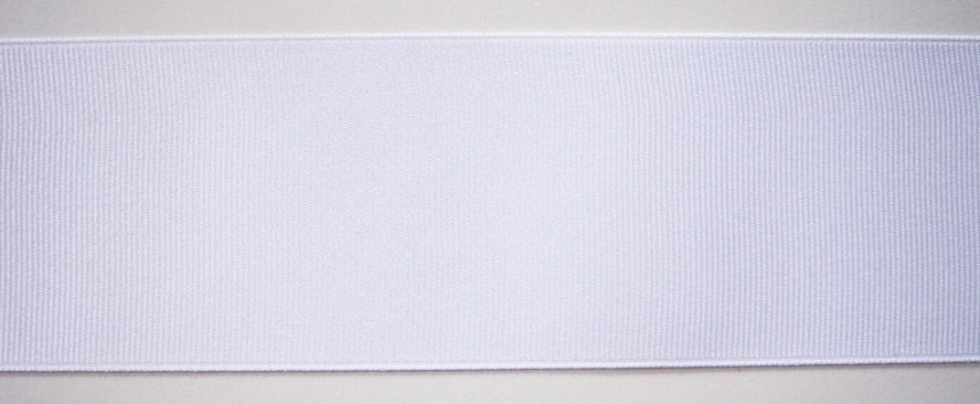 White 2 1/4" Grosgrain Ribbon