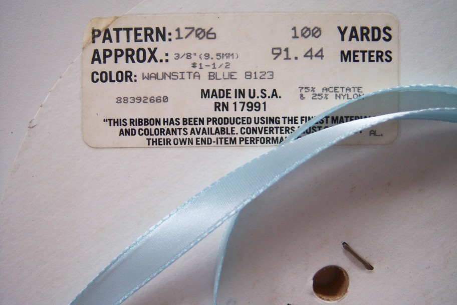 Waunsita Blue 3/8" Satin Ribbon