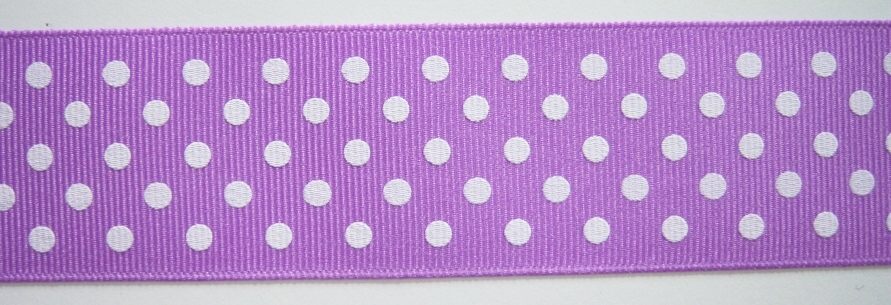 Orchid/White Dot 1 1/2" Grosgrain Ribbon