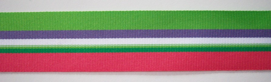 Shocking/Orchid/Apple 1 3/8" Grosgrain Ribbon