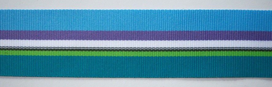 Blue/Orchid/Teal 1 3/8" Grosgrain Ribbon