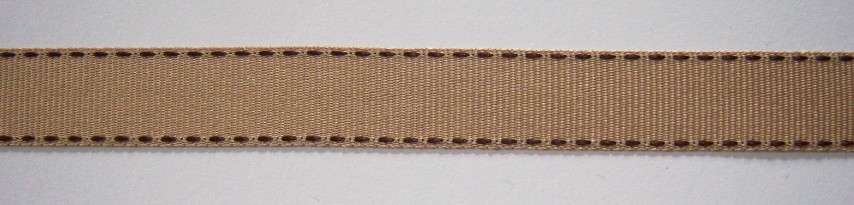 Tan/Brown 5/8" Grosgrain Ribbon