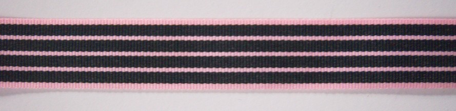 Sea Shell/Black 7/8" Grosgrain Ribbon