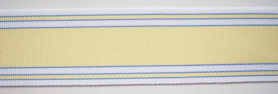 Maize/White/Blue 1 3/8" Grosgrain Ribbon