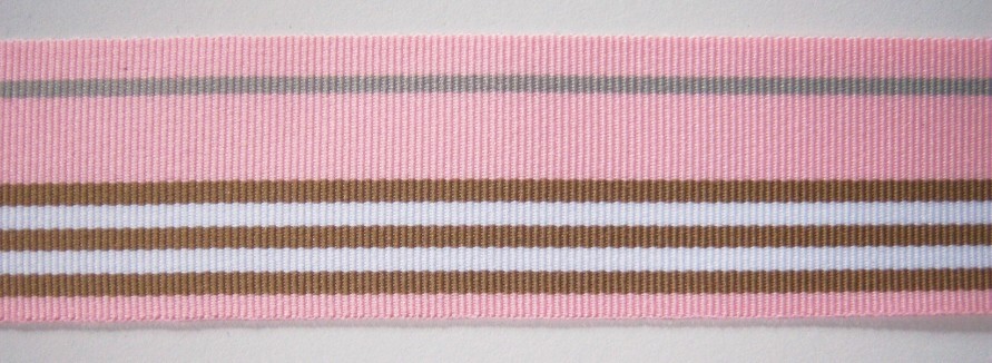 Sea Shell/Cocoa 1 1/2" Grosgrain Ribbon