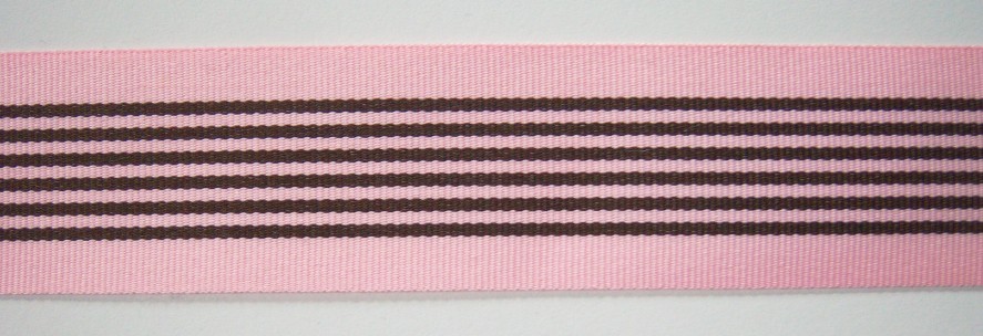 Sea Shell/Thin Brown 1 1/2" Grosgrain Ribbon
